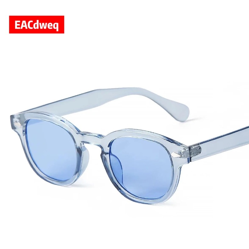 Women'S Fashion Eyeglasses - Fashion Transparent Blue Round Sunglasses Women