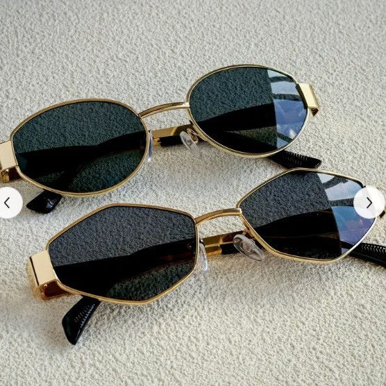 Women'S Fashion Eyeglasses - Trendy Round Frame Metal Sunglasses for