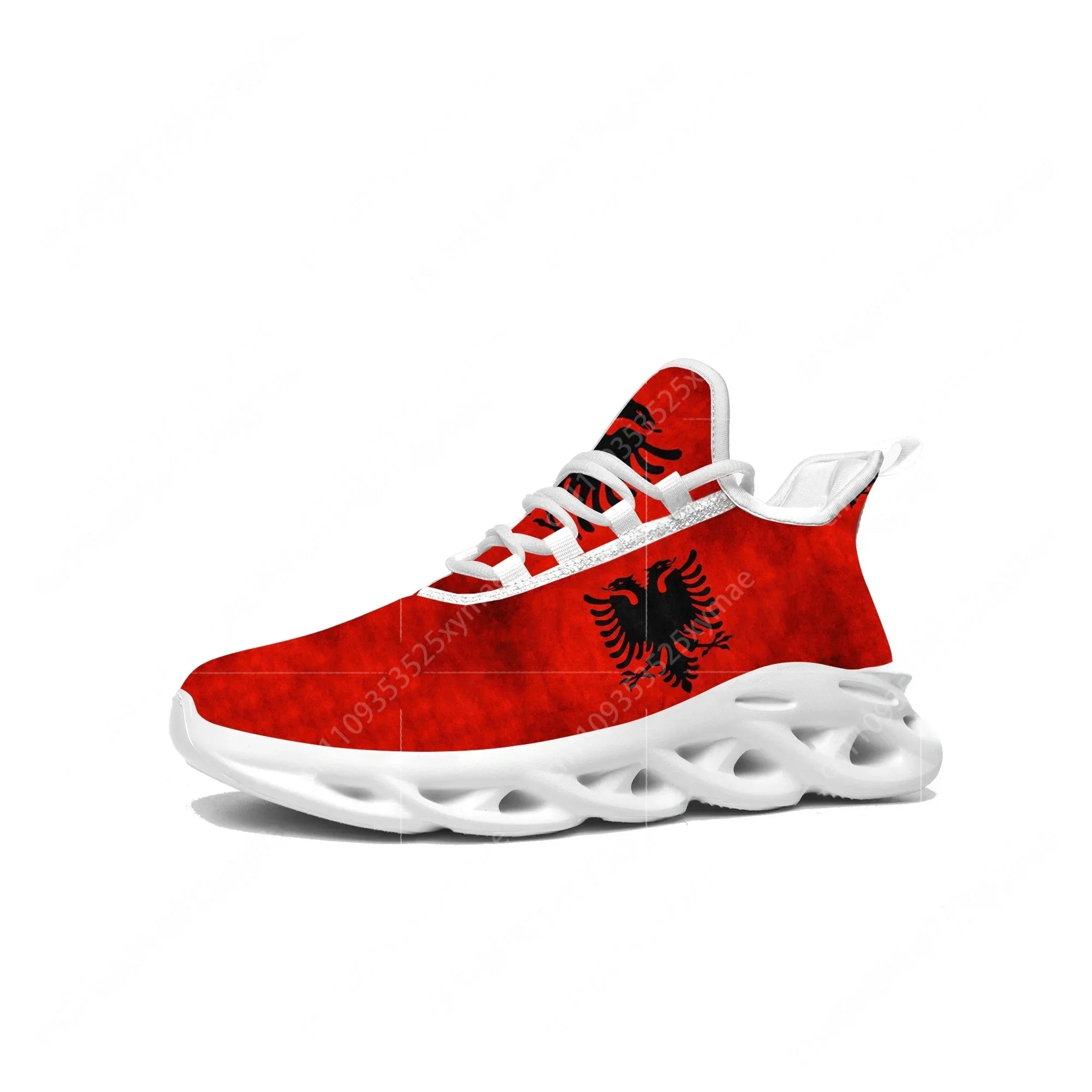 Women'S Fashion Running Shoes - Albanian Flag Flats Sneakers Mens Womens