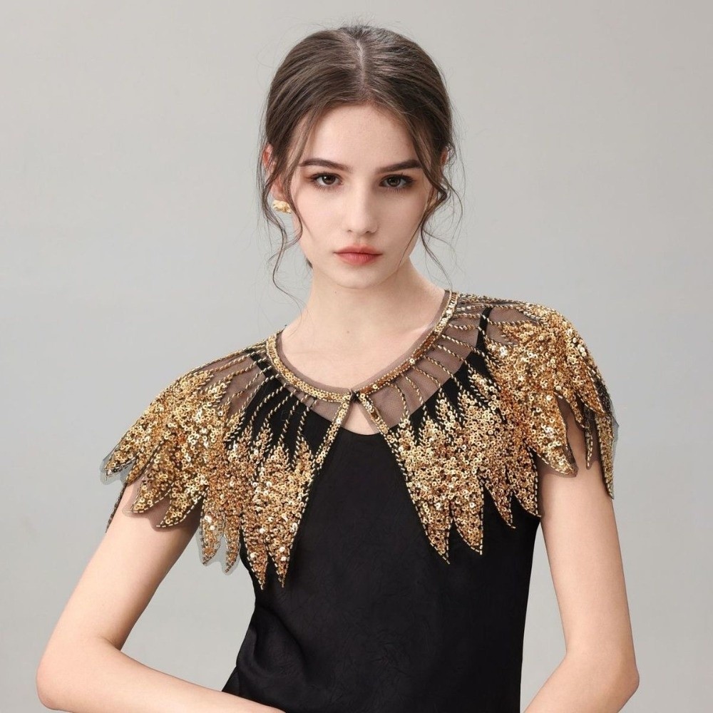 Women'S Fashion In The 1920S - Vintage Sequin Embellished Flapper Shawl Beaded