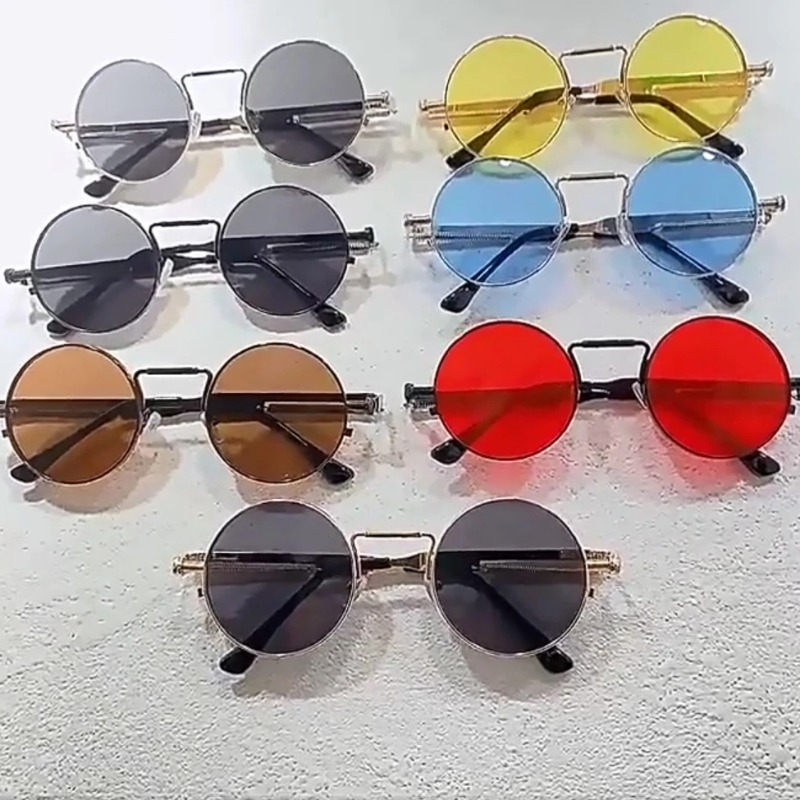 Women'S Fashion Eyeglasses - Vintage Metal Frame Round Sunglasses Women