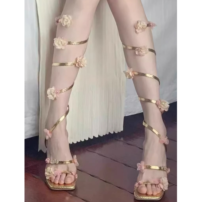 Gold Floral Ankle Wrap Square  - огляд і ціна Floral Summer Dress