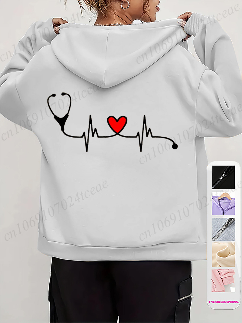 Women's Autumn Winter Hoodies  - огляд і ціна Women'S Fashion Zip Hoodie