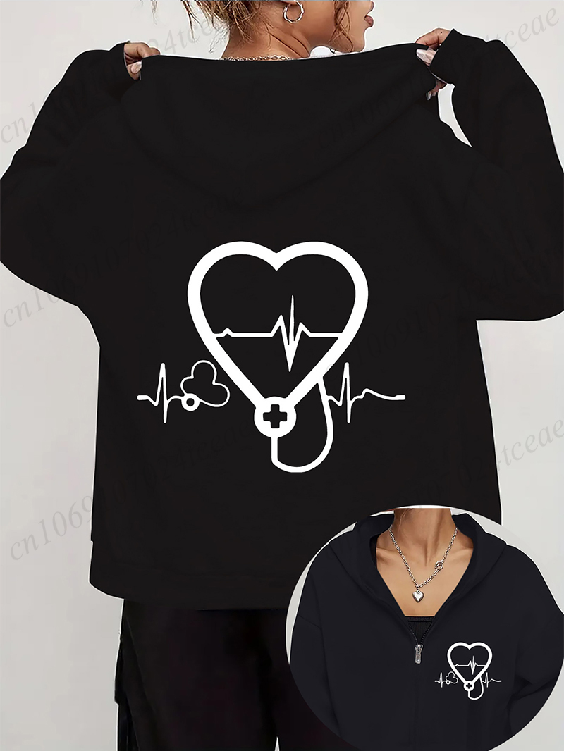 Women's Autumn Winter Hoodies  - огляд і ціна Women'S Fashion Zip Hoodie