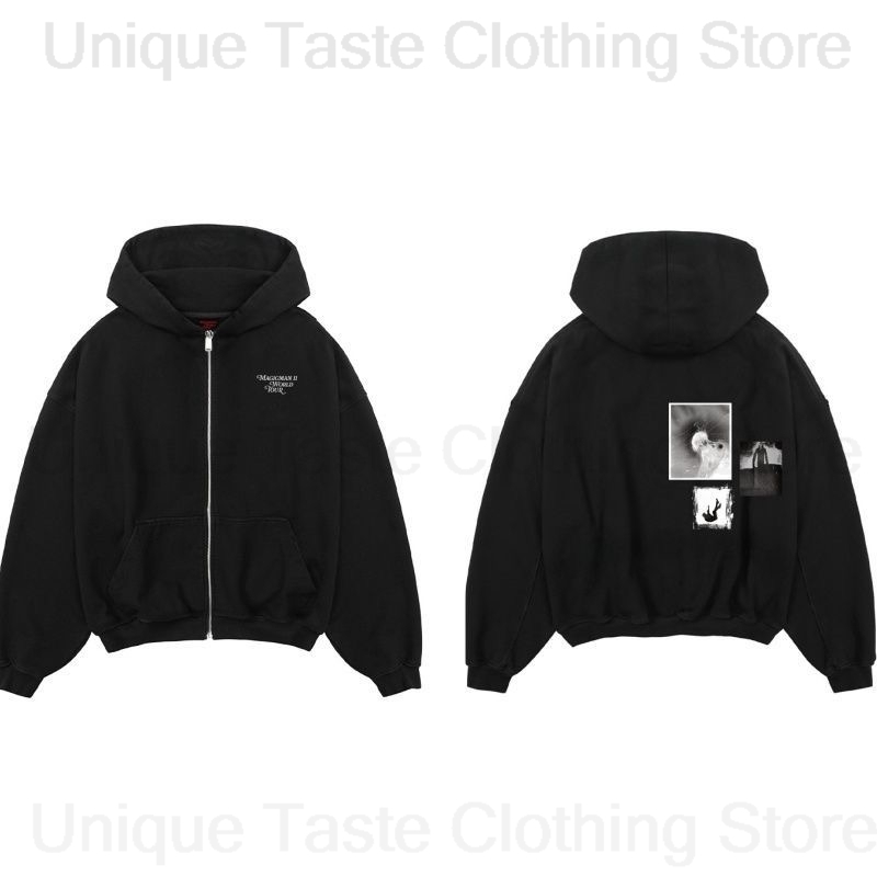 Jackson Wang MAGICMAN 2 Same Z - огляд і ціна Women'S Fashion Zip Hoodie