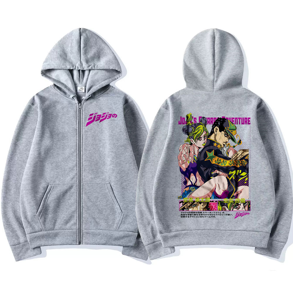 Anime Jojo Bizarre Adventure Z - огляд і ціна Women'S Fashion Zip Hoodie