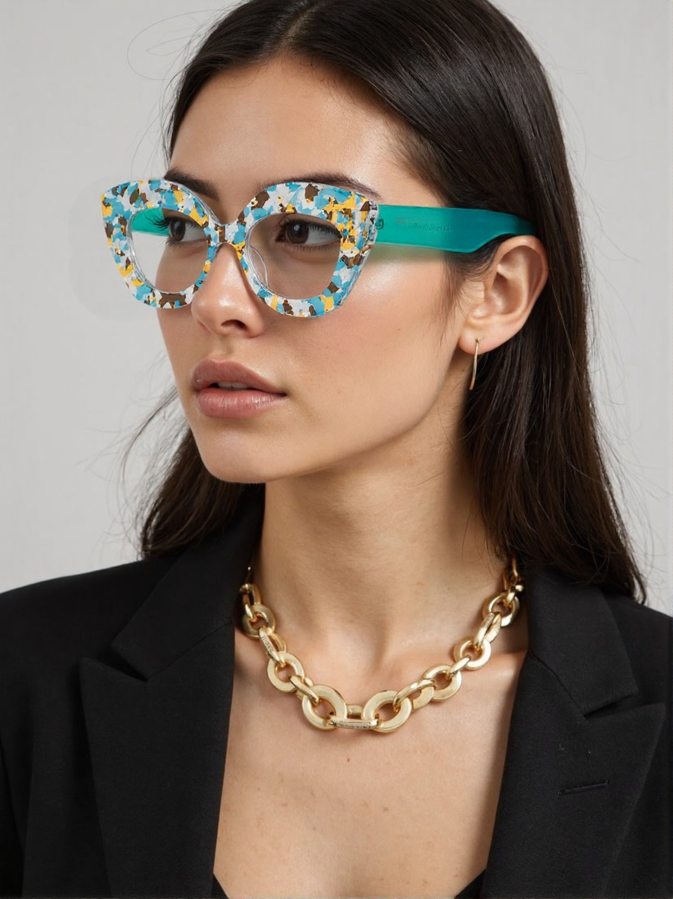 Large Frame Cat-Eye Floral Gla - огляд і ціна Women'S Fashion Glasses Non Prescription