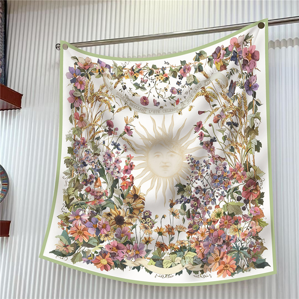 Silk Scarf Women Trees Printed - огляд і ціна Women Fashion Drawing
