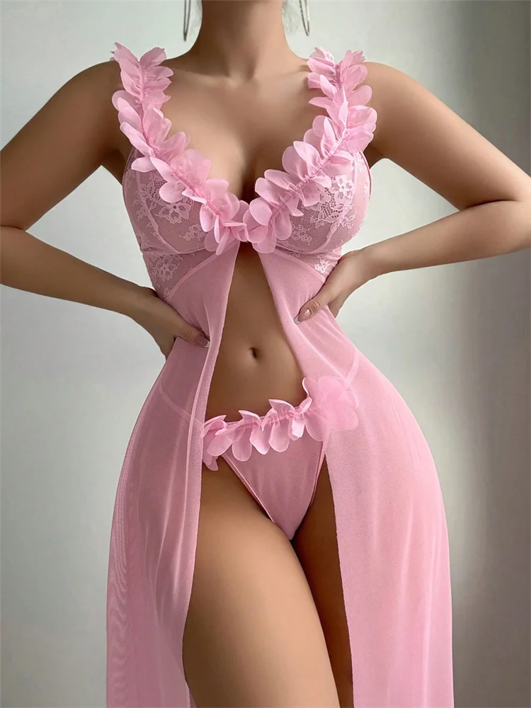 Pink Floral Lace See Through N - огляд і ціна Floral Summer Dress