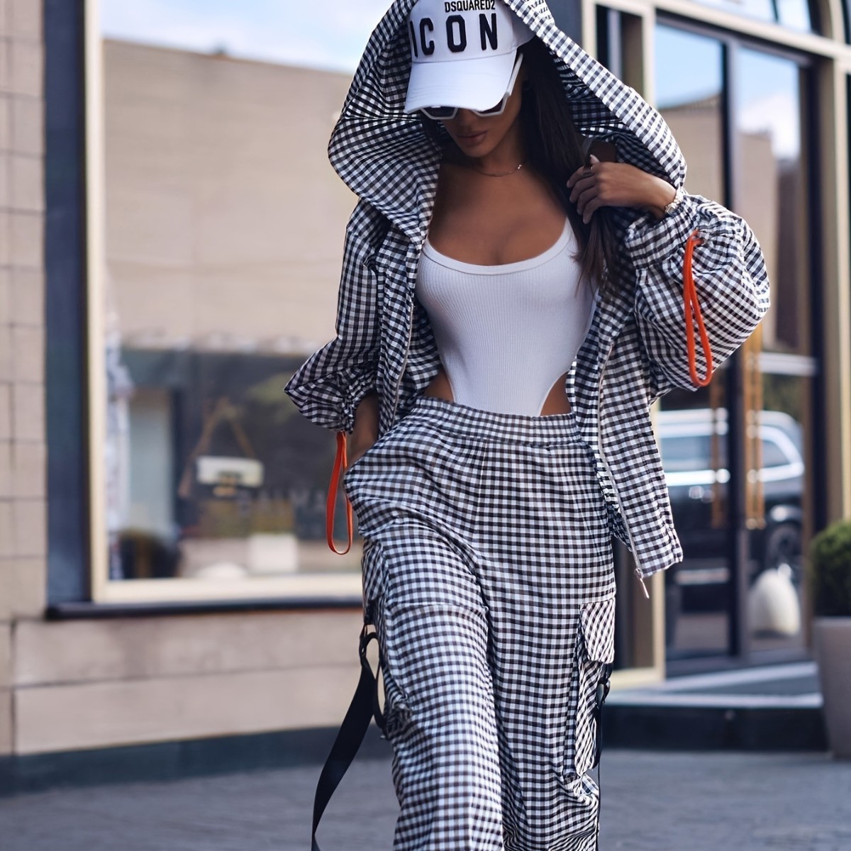 Spring Autumn Casual Plaid Pri - огляд і ціна Women'S Fashion Zip Hoodie