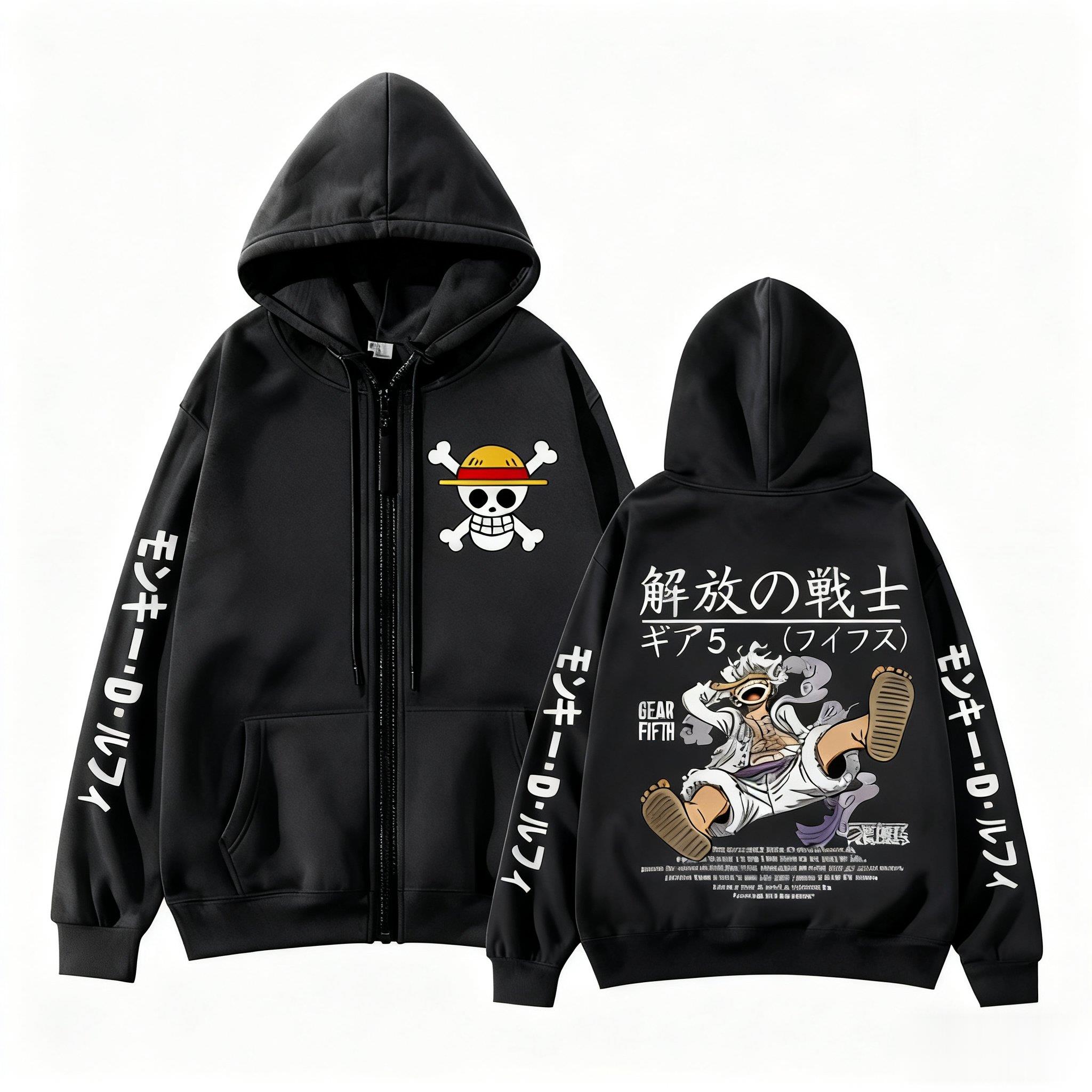 Monkey D Luffy Gear 5 One Piec - огляд і ціна Women'S Fashion Zip Hoodie