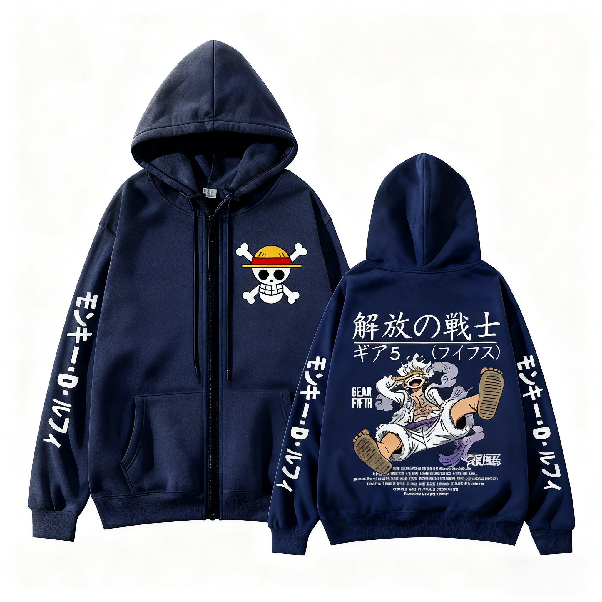 Monkey D Luffy Gear 5 One Piec - огляд і ціна Women'S Fashion Zip Hoodie
