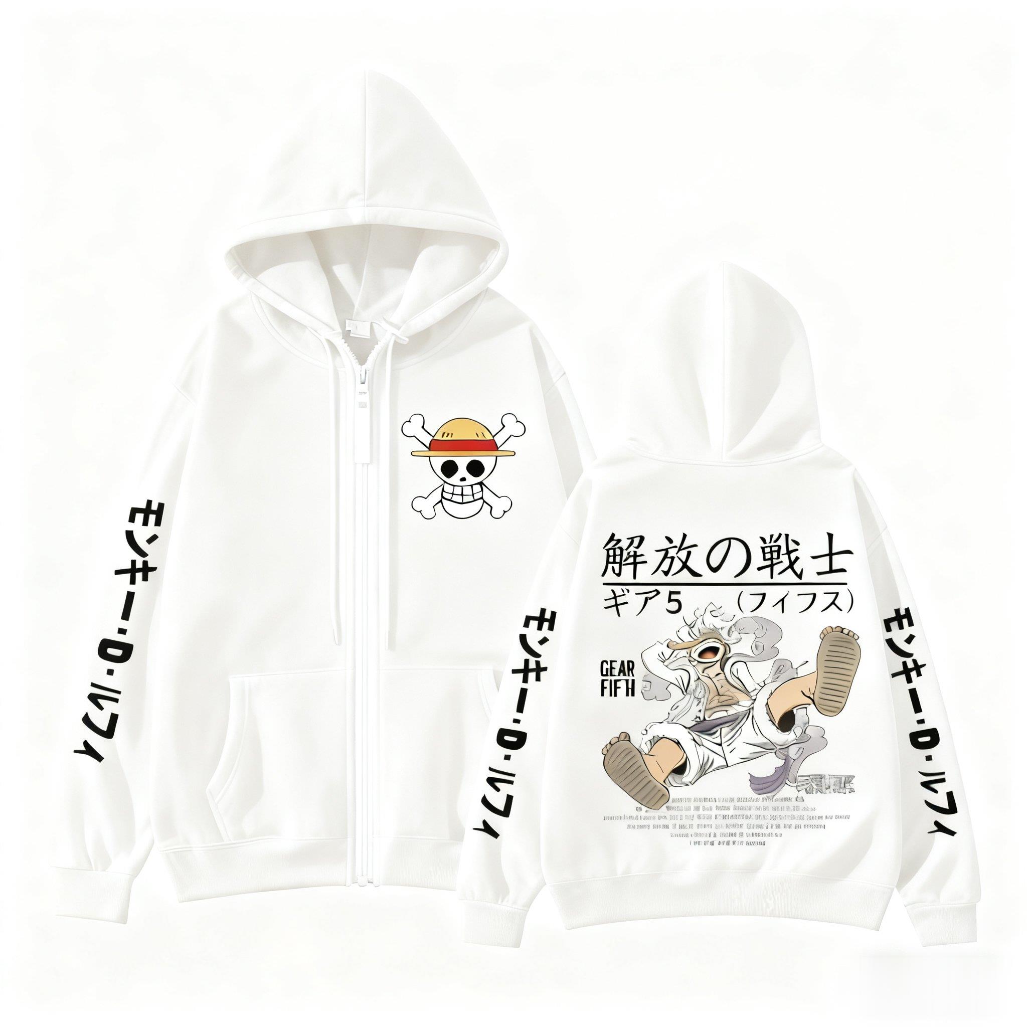 Monkey D Luffy Gear 5 One Piec - огляд і ціна Women'S Fashion Zip Hoodie