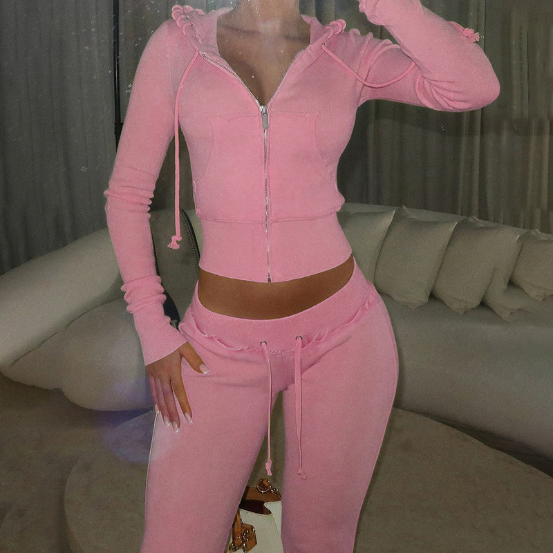 2 Two Piece Lounge Set Women C - огляд і ціна Women'S Fashion Zip Hoodie