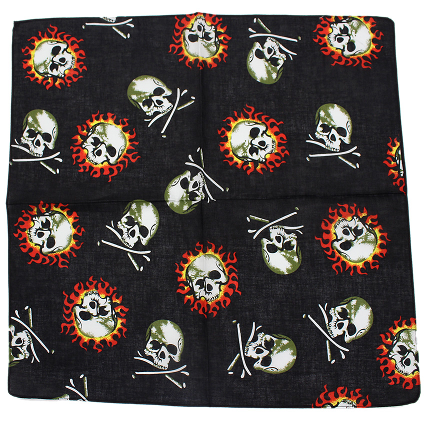 Skull Bandana Square Scarf 100 - огляд і ціна Women Fashion Drawing