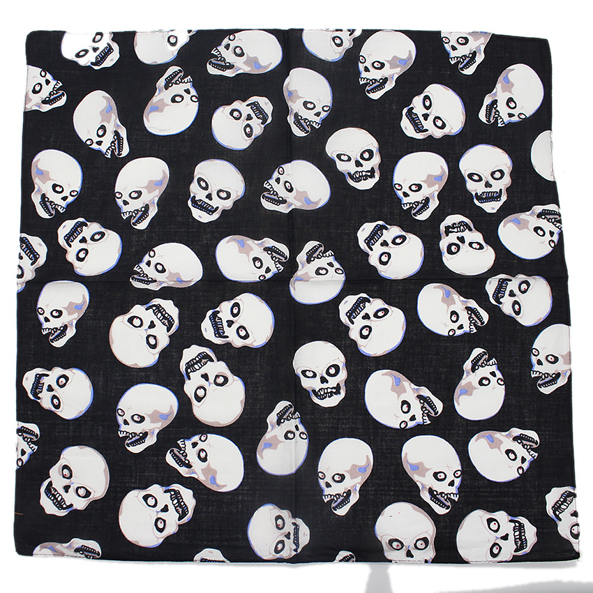 Skull Bandana Square Scarf 100 - огляд і ціна Women Fashion Drawing