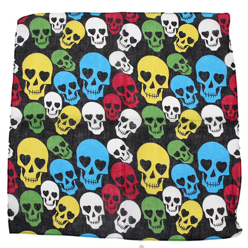 Skull Bandana Square Scarf 100 - огляд і ціна Women Fashion Drawing