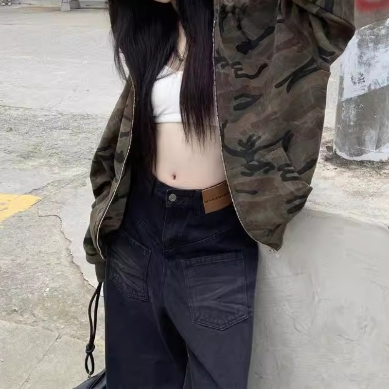 Vintage Camouflage Hooded Swea - огляд і ціна Women'S Fashion Zip Hoodie