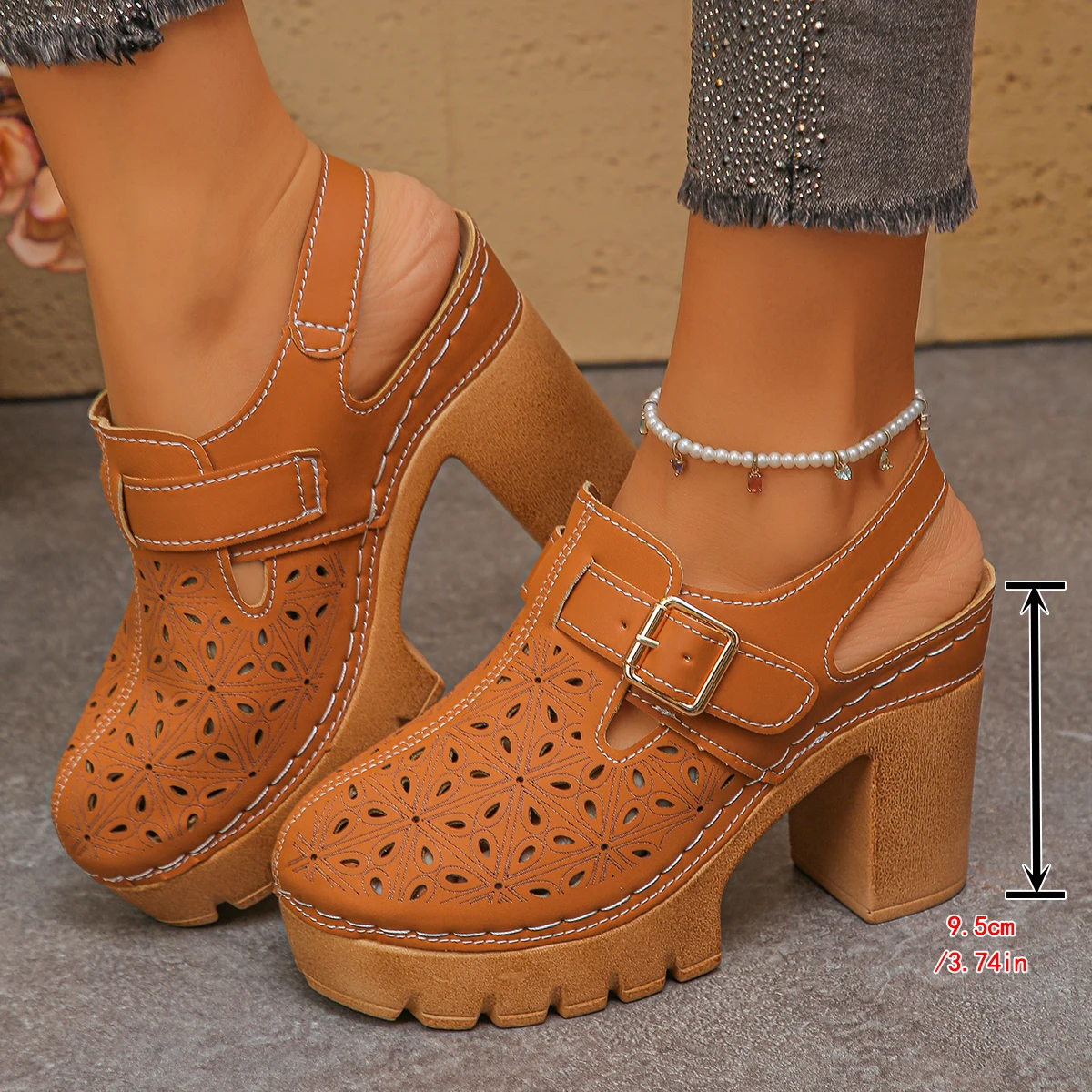 Large Size Women's Thick Heel  - огляд і ціна Women'S Fashion Visor
