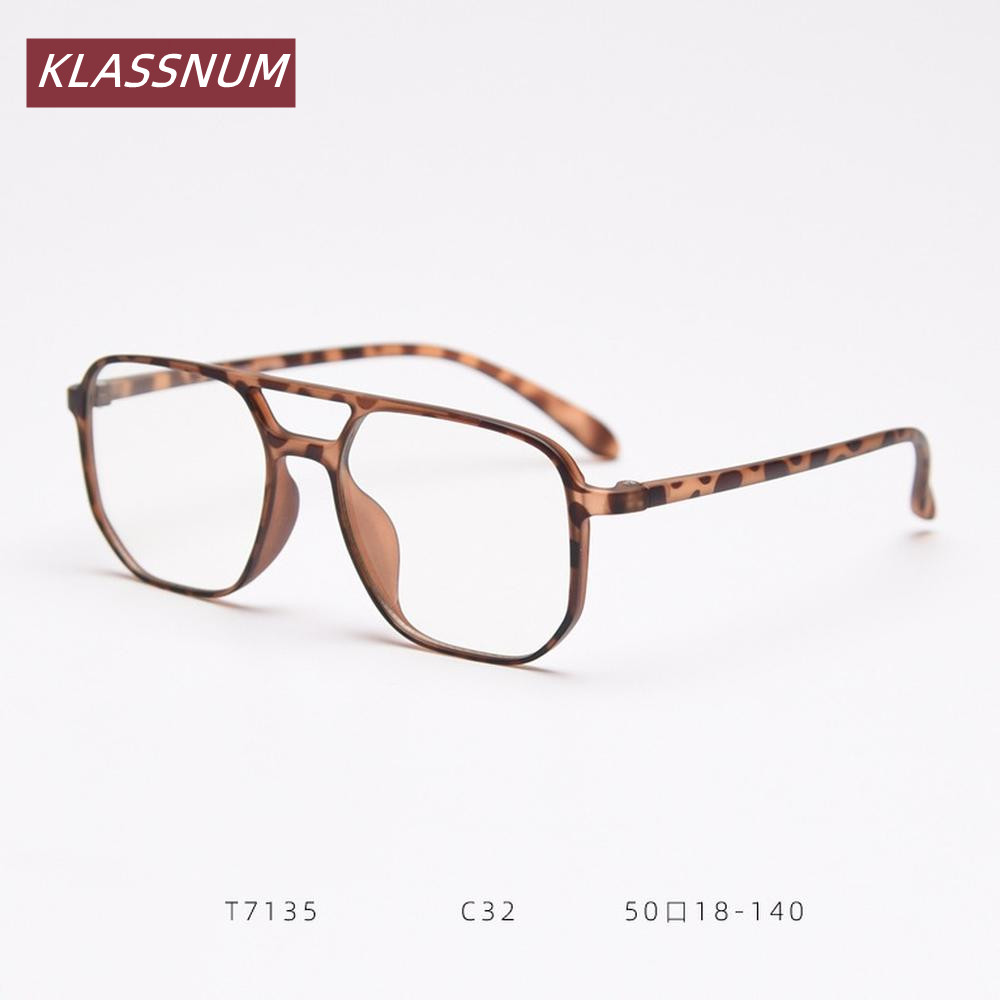 KLASSNUM Double Bridge Square  - огляд і ціна Women'S Fashion Glasses Non Prescription